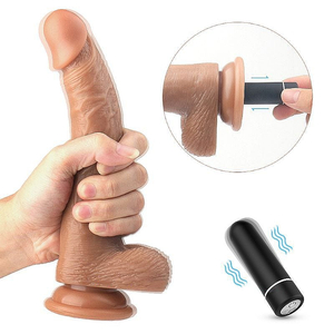 Pênis Realista com Vibrador sem Fio Recarregável e Ventosa