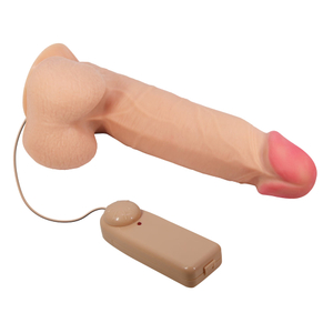 Pênis Realista com Vibrador e Ventosa Dupla Camada 21,8x4,6cm