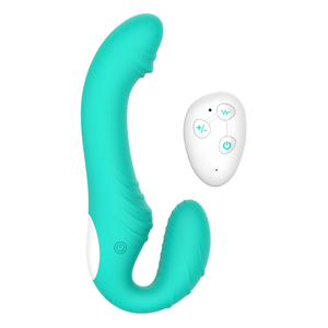 Vibrador Strapless Lésbica ou Inversão de Papéis e Casal com Controle Ponto G