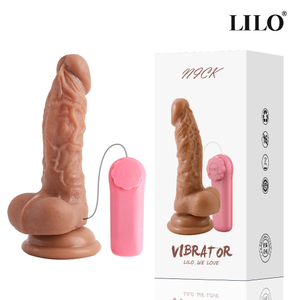 Vibrador Pênis Realista à Pilha com Ventosa e Controle Multivelocidade 13cm