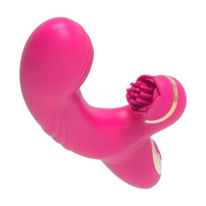 Vibrador Ponto G com Estimulador Clitoriano 10 Modos Vibração Dedilhar Vem Cá