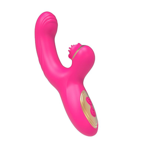 Vibrador Ponto G com Estimulador Clitoriano 10 Modos Vibração Dedilhar Vem Cá