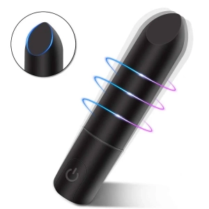 Vibrador bullet clitoriano 10 Vibrações Recarregável USB