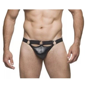 Cueca Jockstrap Sado com Argola Tripla