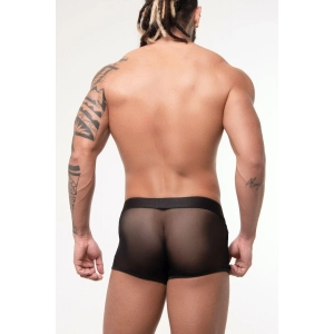 Cueca Boxer em Tule com Transparência