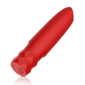 Vibrador Bullet Cápsula Vibratória Ponta Achatada 10 Modos de Vibração