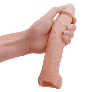 Capa Peniana Realista Expansora com Escroto 21cm