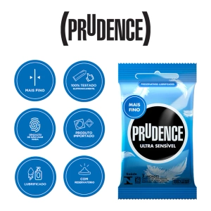 Preservativos Ultra Sensível Mais Fino Prudence 3 Unidades