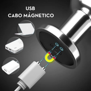 Plug Anal de Aço com 10 Modos de Vibração e Controle Remoto