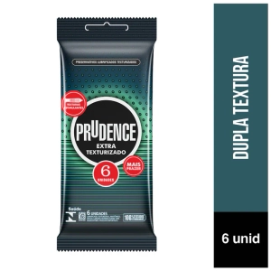 Preservativos Extra Texturizados Mais Prazer Prudence 6 Unidades