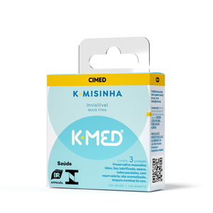 Preservativos K-Misinha Invisível Mais Fina K-Med 3 Unidades