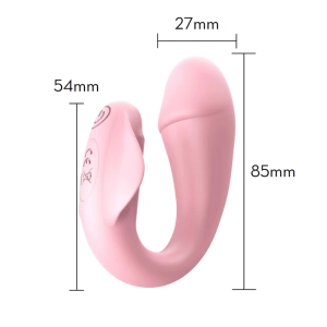 Vibrador Pequeno Casal por Aplicativo 10 Modos de Vibração Recarregável USB