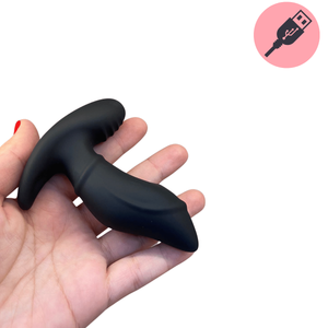 Plug Anal em Silicone com Vibrador e Controle