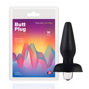 Plug Anal com Vibro 10 Modos 12cm x 3,5cm