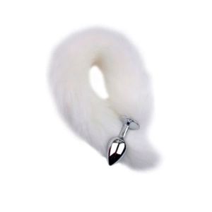 Plug Anal de Aço com Cauda Cosplay Arromba Alarga Anus