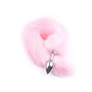 Plug Anal de Aço com Cauda Cosplay Arromba Alarga Anus