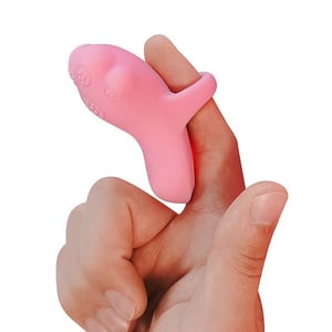 Vibrador Clitoriano Dedeira Gatinho em Silicone com 8 Modos e Recarregável
