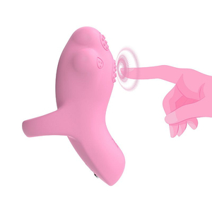 Vibrador Clitoriano Dedeira Gatinho em Silicone com 8 Modos e Recarregável