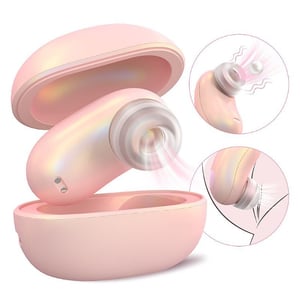 Vibrador Sugador de Clitóris Mini Pod Estimulador Discreto Formato de Fone Airpod