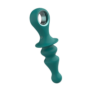 Plug Anal Escalonado 12 Modos de Vibração em Silicone com Alça 16x3,5cm