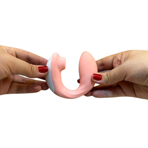 Vibrador de Clitóris com Potente Sugador e Estimulador Ponto G com Case de Carregamento