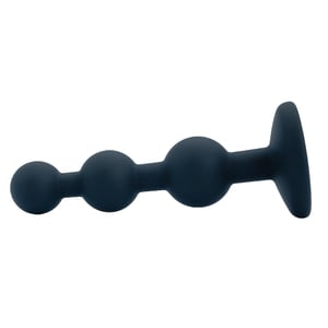 Plug Anal de Silicone Escalonado em Forma de Esferas com Joia