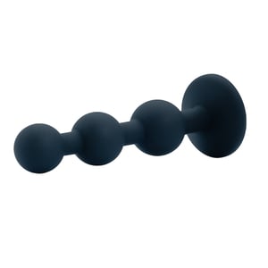 Plug Anal de Silicone Escalonado em Forma de Esferas com Joia