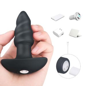 Plug Anal em Silicone com Cápsula Vibratória Recarregável
