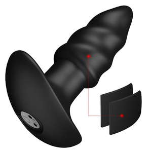 Plug Anal em Silicone com Cápsula Vibratória Recarregável