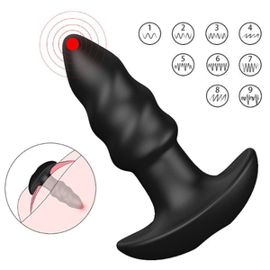 Plug Anal em Silicone com Cápsula Vibratória Recarregável