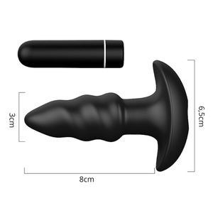 Plug Anal em Silicone com Cápsula Vibratória Recarregável