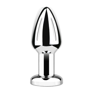 Plug Anal de Aço Pequeno com Vibro LED e Controle Remoto