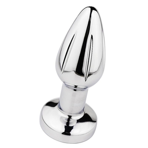 Plug Anal de Aço Pequeno com Vibro LED e Controle Remoto