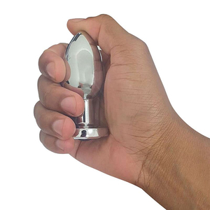 Plug Anal de Aço Médio com Vibrador Recarregável e Controle Remoto