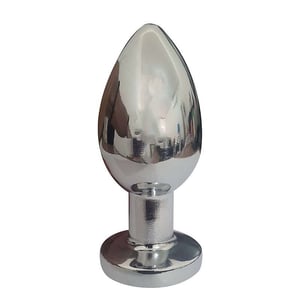 Plug Anal de Aço Médio com Vibrador Recarregável e Controle Remoto