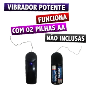 Pênis Realista Enorme com Vibrador Escroto e Ventosa 23x5,5cm