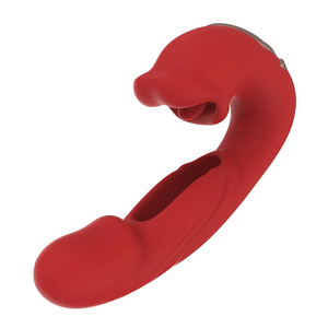 Vibrador 3 em 1 Ponto G Slap Língua Mágica e Boca Estimulador Clitoriano