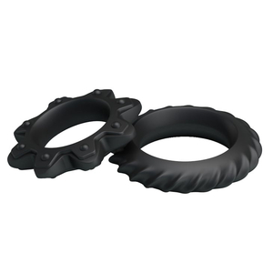 Kit Anel Peniano em Silicone Flexível e Resistente 2 Unidades