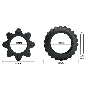 Kit Anel Peniano em Silicone Flexível e Resistente 2 Unidades