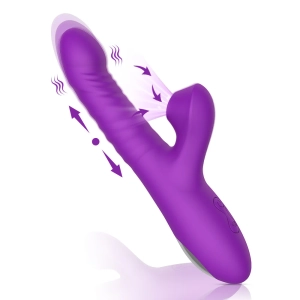 Vibrador Recarregável Vai e Vem com Sugador de Clitóris