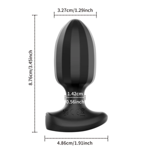 Plug Anal Vibrador via Aplicativo 9 Modos em Silicone