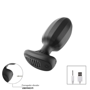 Plug Anal Vibrador via Aplicativo 9 Modos em Silicone