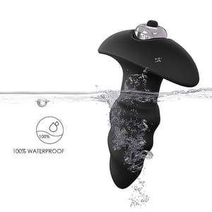 Plug Anal com Vibro em Silicone Formato Espiral 10cm