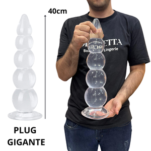 Plug Anal Escalonado Gigante com Ventosa 40cm