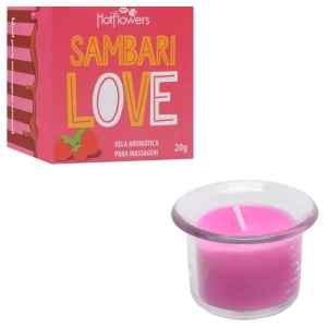 Vela Aromática para Massagem com Aroma de Chocolate com Morango 20g
