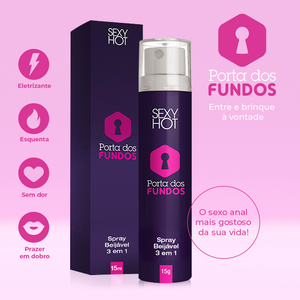 Spray Anestésico Lubrificante Para Sexo Sem Dor Porta dos Fundos 15g