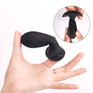 Plug Anal com Vibro em Silicone Formato Diamante 10cm