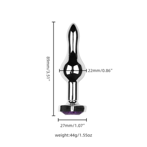 Plug Anal Escalonado de Metal Cuckold Hotwife Alargador Anus