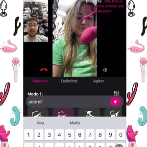 Vibrador de Casal Aplicativo Interação Chat e Ligação