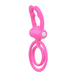 Anel Peniano com Vibrador e Estimulador de Clitóris